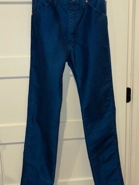Wrangler vintage metallic blue jeans size 7 x 36